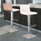 Armen Living Cafe Adjustable Height Swivel White Faux Leather and Walnut Bar Stool with Brushed Stainless Steel LCCASWBAWHB201 - alternate 6